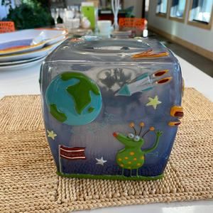 Laura Ashley Space Exploration Square Tissue Box Cover